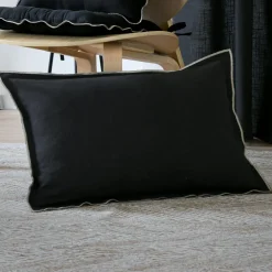 STOF Coussin rectangulaire coton (40 x 60 cm) Helios Noir