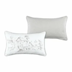 LOVELY CASA Coussin rectangulaire coton (50 cm) Sophie Ecru