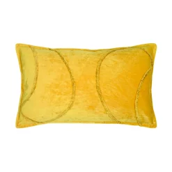 STOF Coussin rectangulaire coton (30 x 50 cm) Blokken Jaune moutarde Best