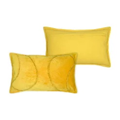 STOF Coussin rectangulaire coton (30 x 50 cm) Blokken Jaune moutarde Best