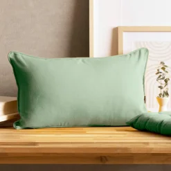 EMINZA Coussin rectangulaire coton (30 x 50 cm) Pixel Vert menthe Online