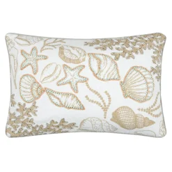 STOF Coussin rectangulaire en coton (35 x 50 cm) Barbade Blanc Sale