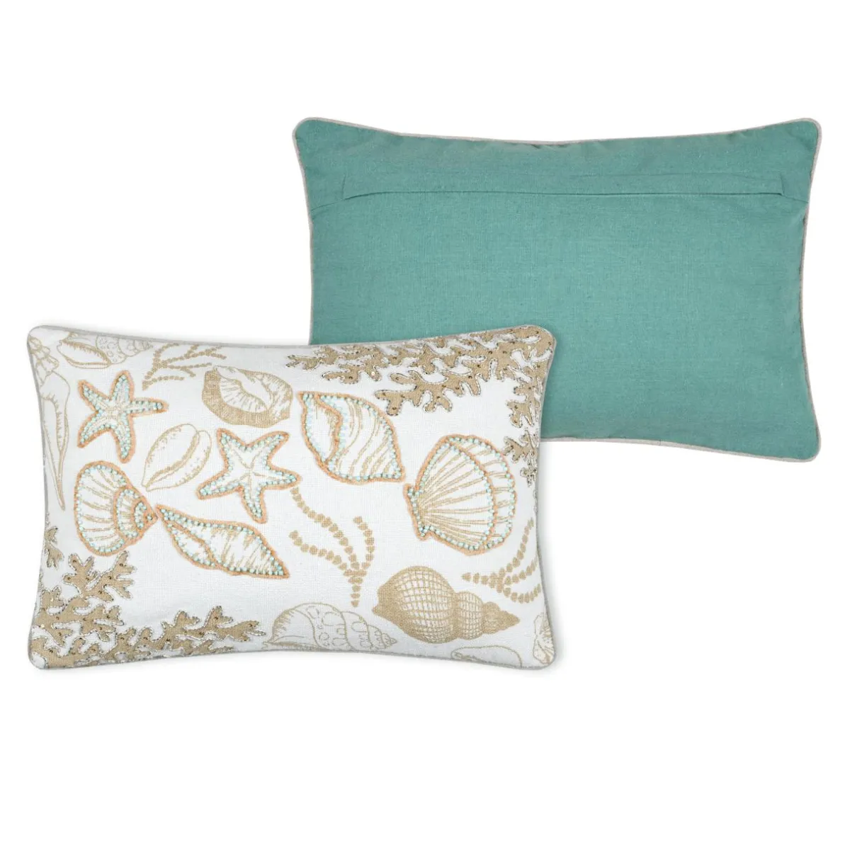 STOF Coussin rectangulaire en coton (35 x 50 cm) Barbade Blanc Sale