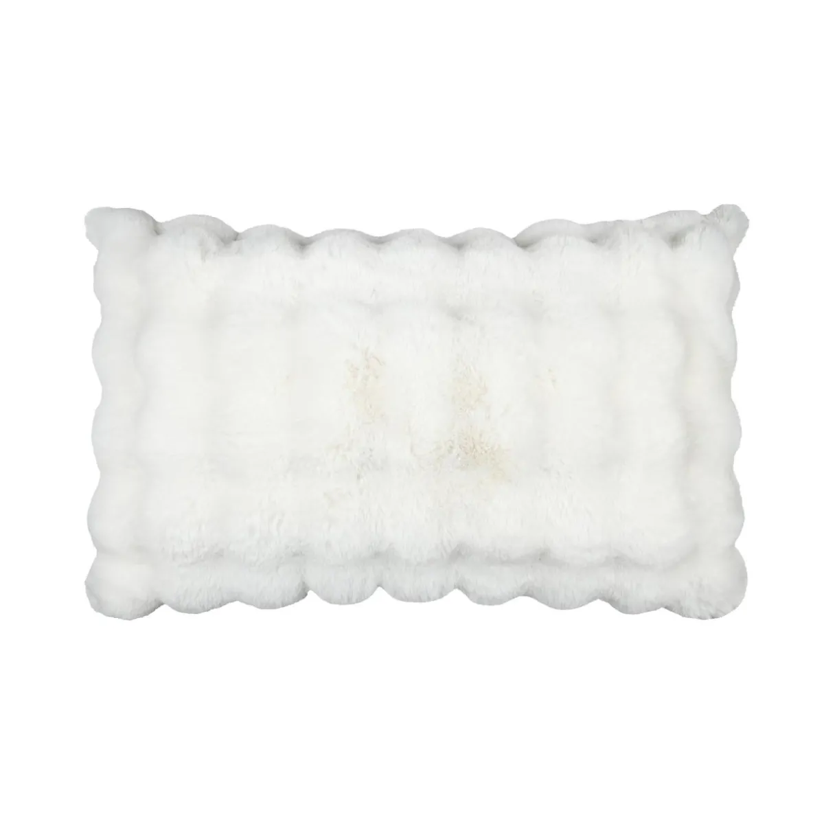 STOF Coussin rectangulaire fausse fourrure (50 x 80 cm) Nebraska Ecru Discount