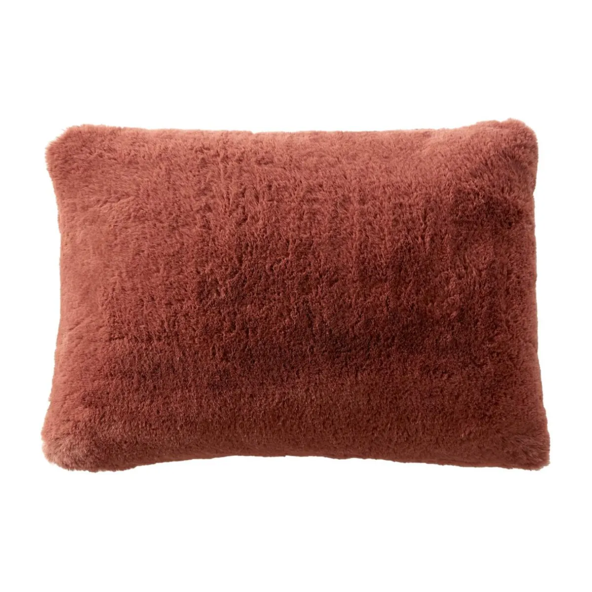 EMINZA Coussin rectangulaire fausse fourrure (40 x 60 cm) Finn Terracotta New