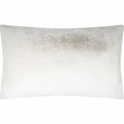 LOVELY CASA Coussin rectangulaire fausse fourrure (50 x 80 cm) Bostan Ecru