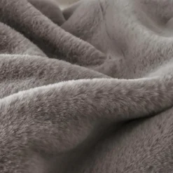 EMINZA Coussin rectangulaire fausse fourrure (40 x 60 cm) Finn Taupe