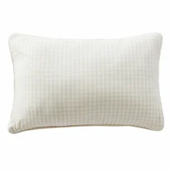 EMINZA Coussin rectangulaire gaze de coton (40 x 60 cm) Gaïa vichy Beige Best