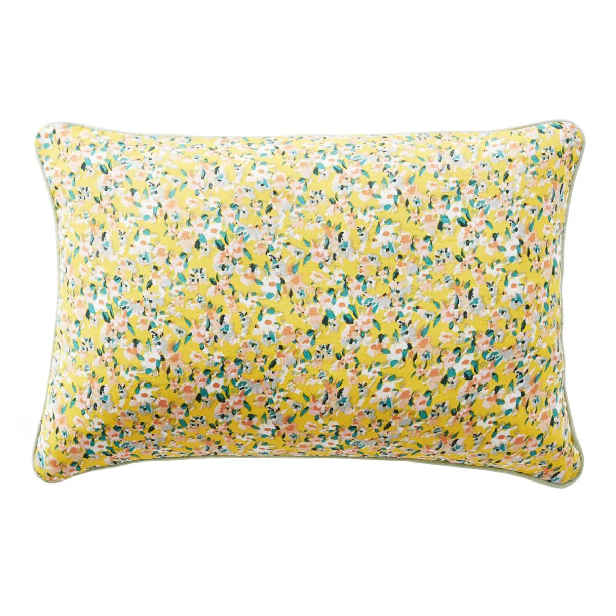 EMINZA Coussin rectangulaire gaze de coton (40 x 60 cm) Abigaël Jaune Best
