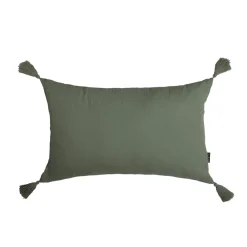 EMINZA Coussin rectangulaire gaze de coton (40 x 60 cm) Gaïa Vert romarin Online