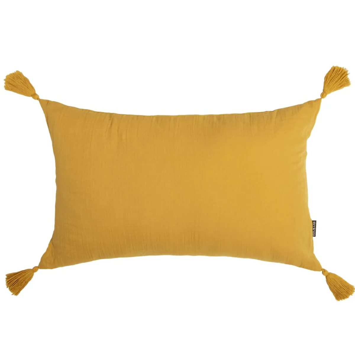 EMINZA Coussin rectangulaire gaze de coton (40 x 60 cm) Gaïa Jaune safran Hot