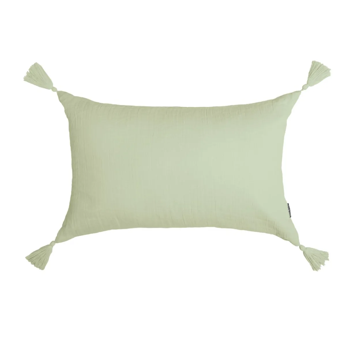 EMINZA Coussin rectangulaire gaze de coton (40 x 60 cm) Gaïa Vert tilleul New