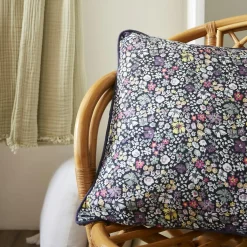 EMINZA Coussin rectangulaire gaze de coton (40 x 60 cm) Elya Violet Discount