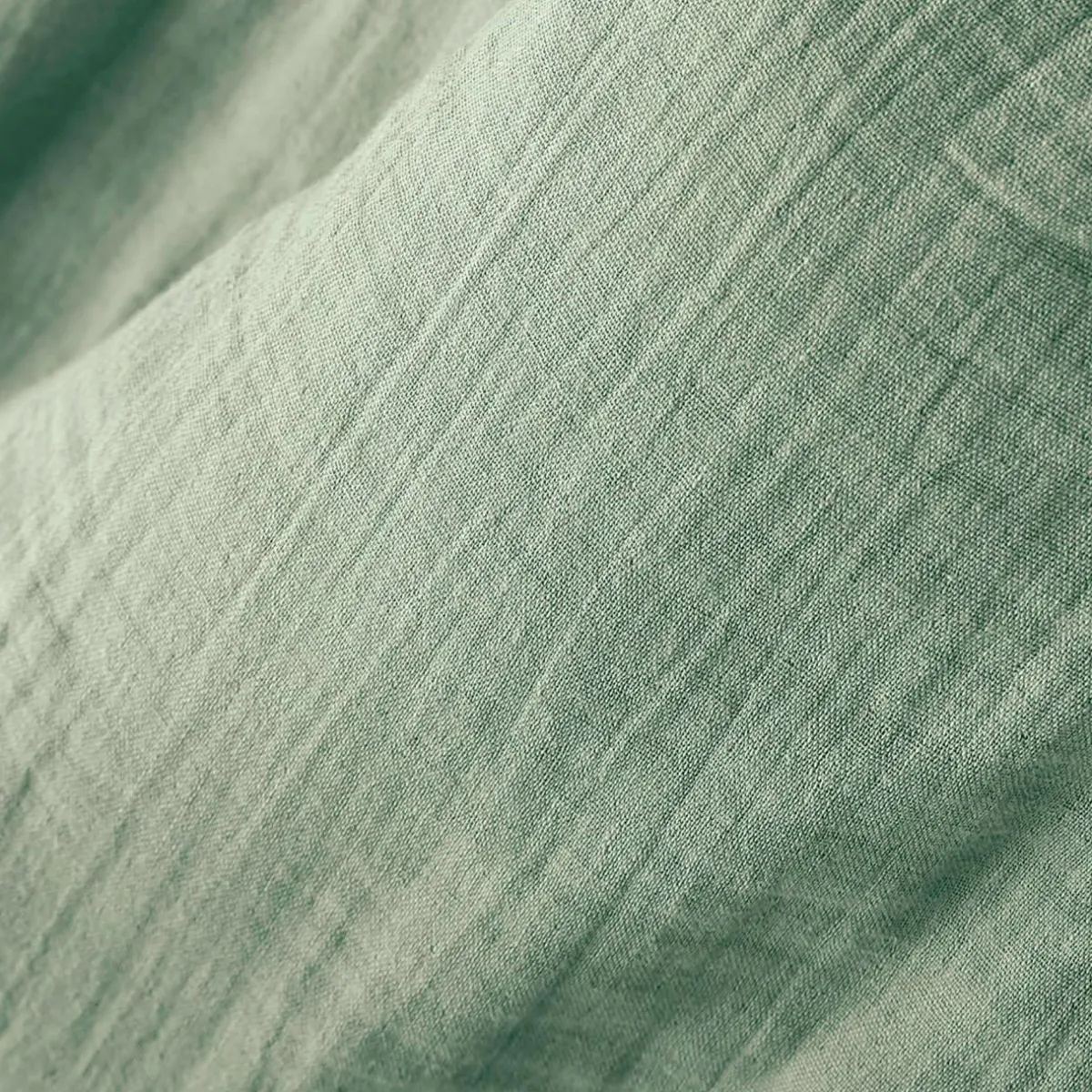 EMINZA Coussin rectangulaire gaze de coton (40 x 60 cm) Gaïa Vert Eucalyptus
