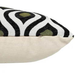 Atmosphera, cru017dateur d'intu017drieur Coussin rectangulaire polycoton (35 x 58 cm) Twist Noir Outlet