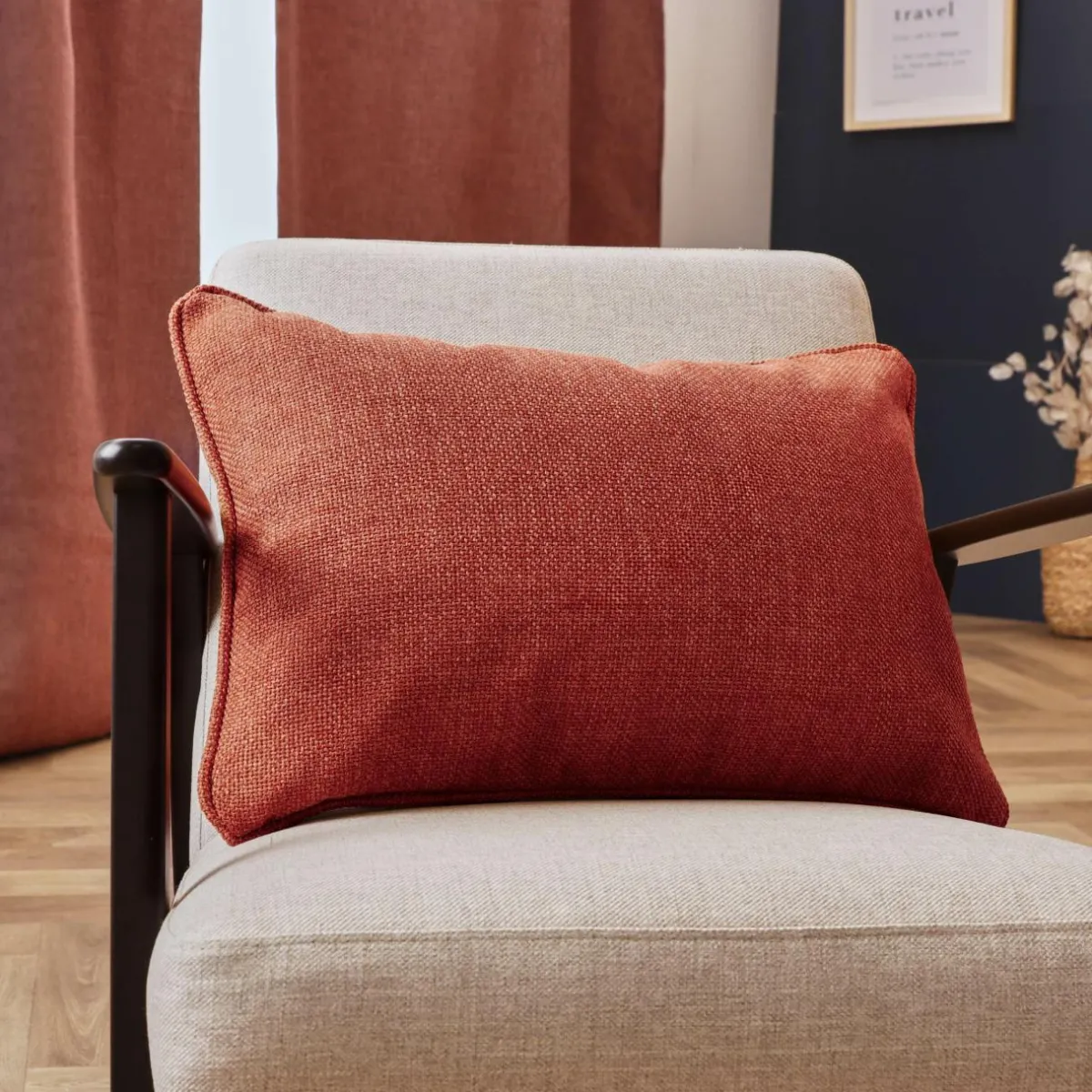 EMINZA Coussin rectangulaire tissé (40 x 60 cm) Alba Terracotta Best
