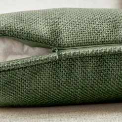 EMINZA Coussin rectangulaire tissé (40 x 60 cm) Alba Vert kaki Clearance