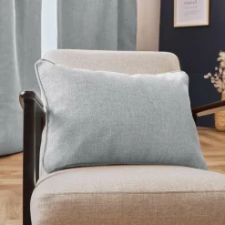 EMINZA Coussin rectangulaire tissé (40 x 60 cm) Alba Gris Discount