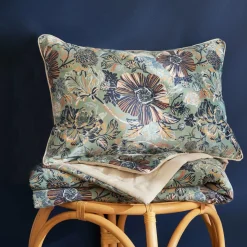 EMINZA Coussin rectangulaire velours (40 x 60 cm) Dolores Vert Outlet