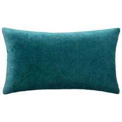 ATMOSPHERA Coussin rectangulaire velours (30 x 50 cm) Dolce Bleu canard Best