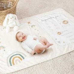 Atmosphera, cru017dateur d'intu017drieur Couverture étape bébé (120 x 80 cm) Arc en ciel Multicolore Hot