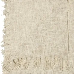 ATMOSPHERA Couvre-lit coton (260 x 240 cm) Daisy Beige New