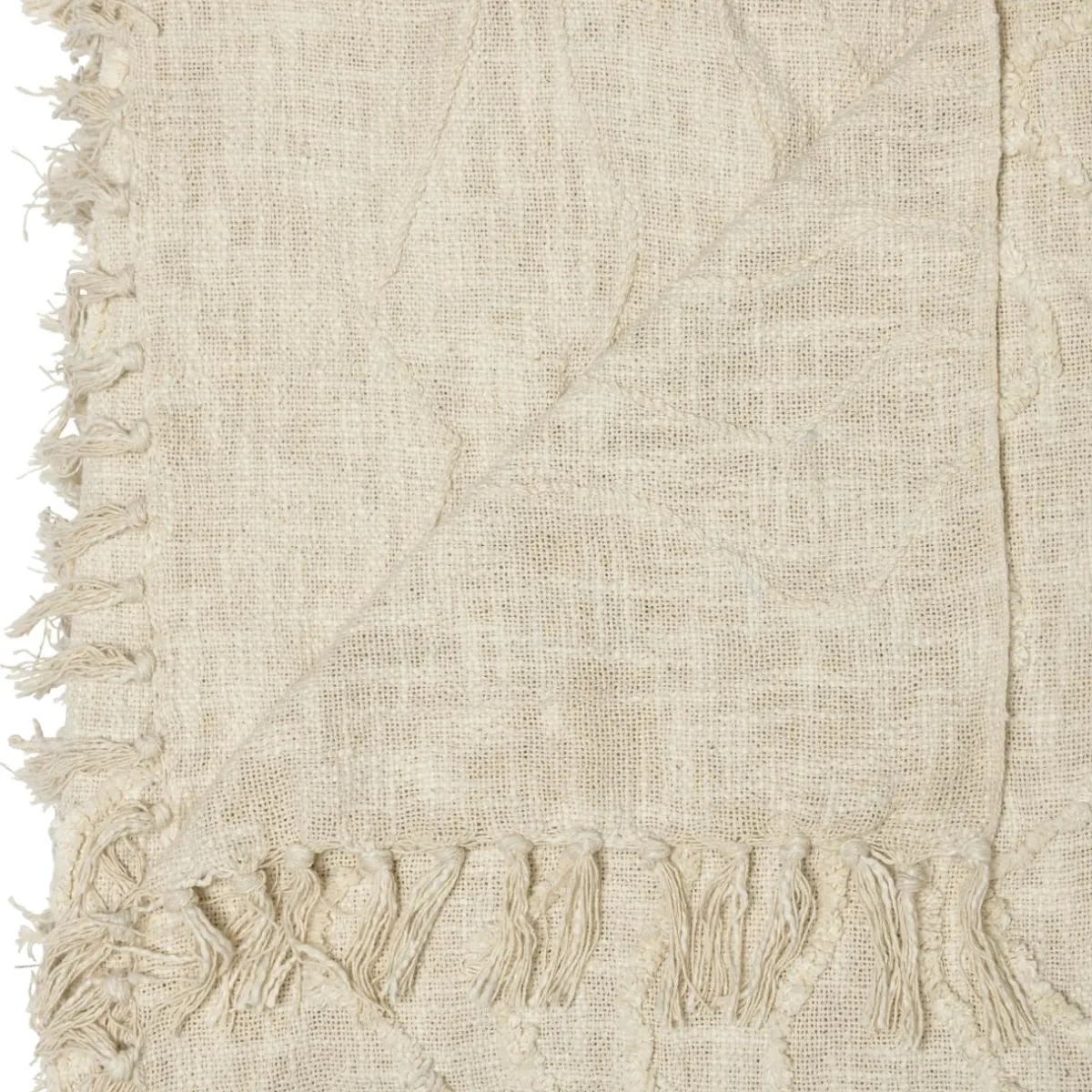 ATMOSPHERA Couvre-lit coton (260 x 240 cm) Daisy Beige New