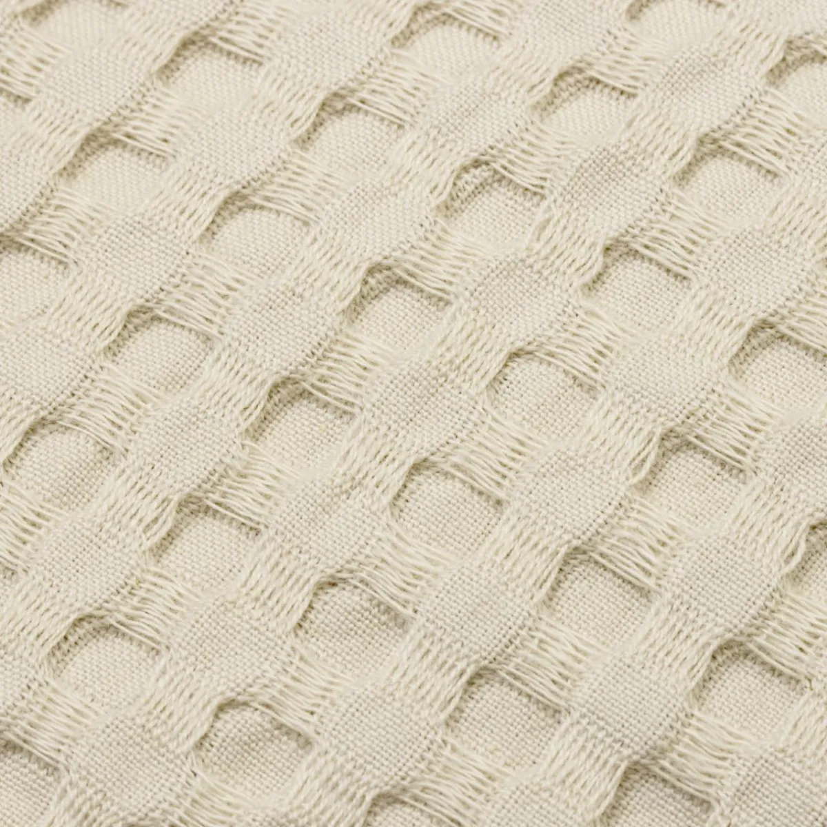EMINZA Couvre-lit coton nid d'abeille (180 x 220 cm) Maya pampa Beige Hot