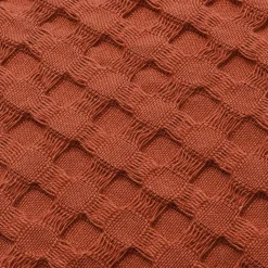 EMINZA Couvre-lit coton nid d'abeille (180 x 220 cm) Maya Terracotta Outlet