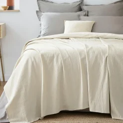 EMINZA Couvre-lit coton tissé (180 x 220 cm) Léa pampa Beige Online