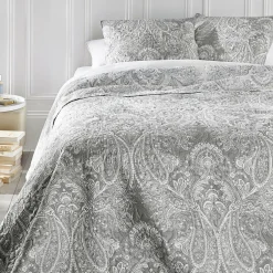 ATMOSPHERA Couvre-lit et taies d'oreiller (240 x 260 cm) Marie Gris clair Online