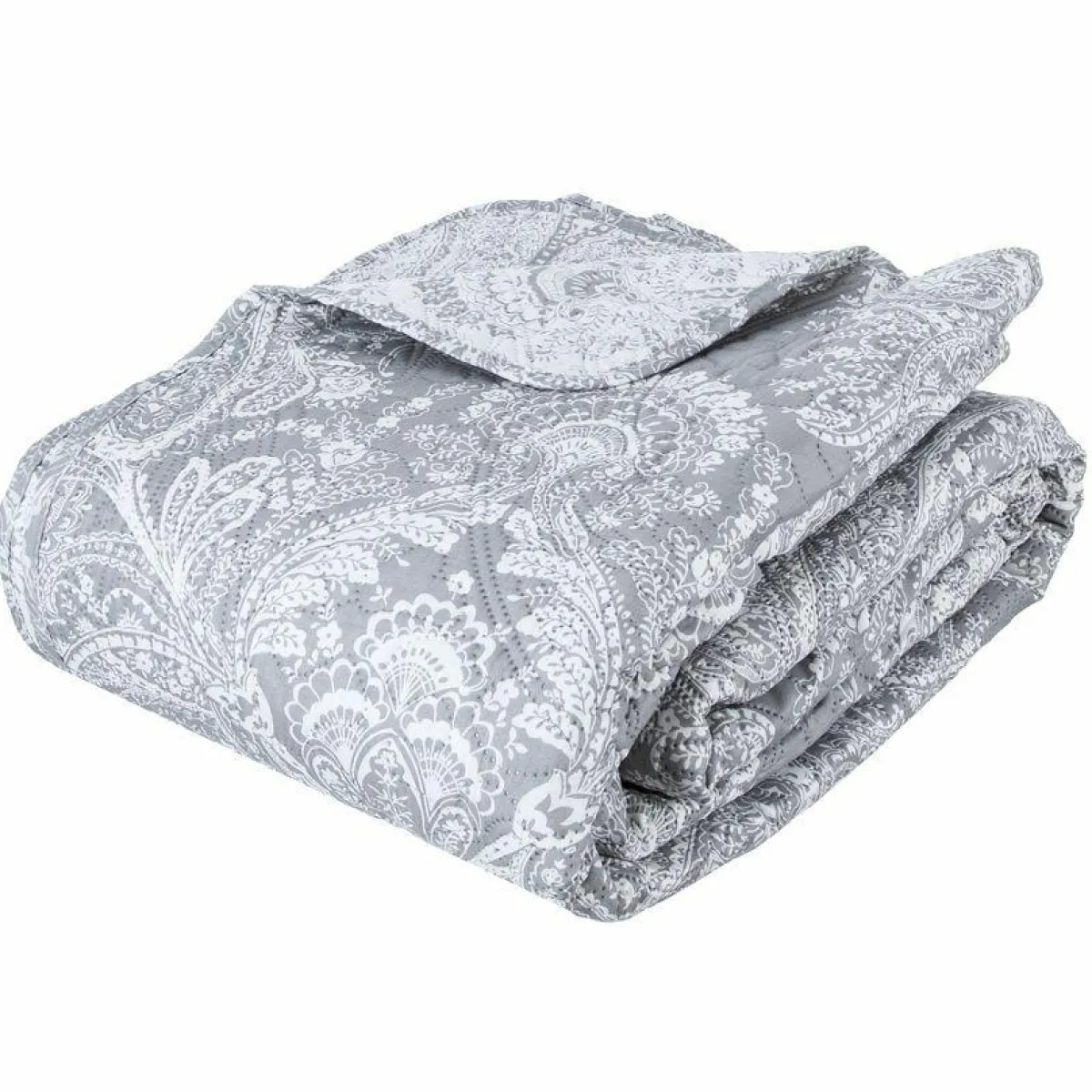 ATMOSPHERA Couvre-lit et taies d'oreiller (240 x 260 cm) Marie Gris clair Online