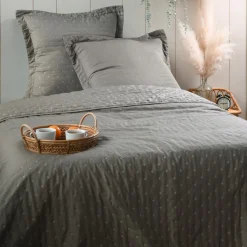 STOF Couvre-lit matelassé avec deux taies d'oreiller (240 x 220 cm) Cléo Taupe New