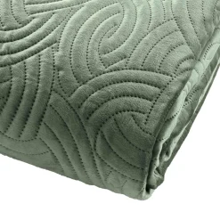 douceur d'intu017drieur Couvre-lit matelassé et deux taies d'oreiller (240 x 260 cm) Solange cédre Vert Best
