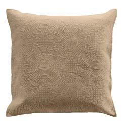 douceur d'intu017drieur Couvre-lit matelassé et deux taies d'oreiller (240 x 260 cm) Romane Beige Clearance