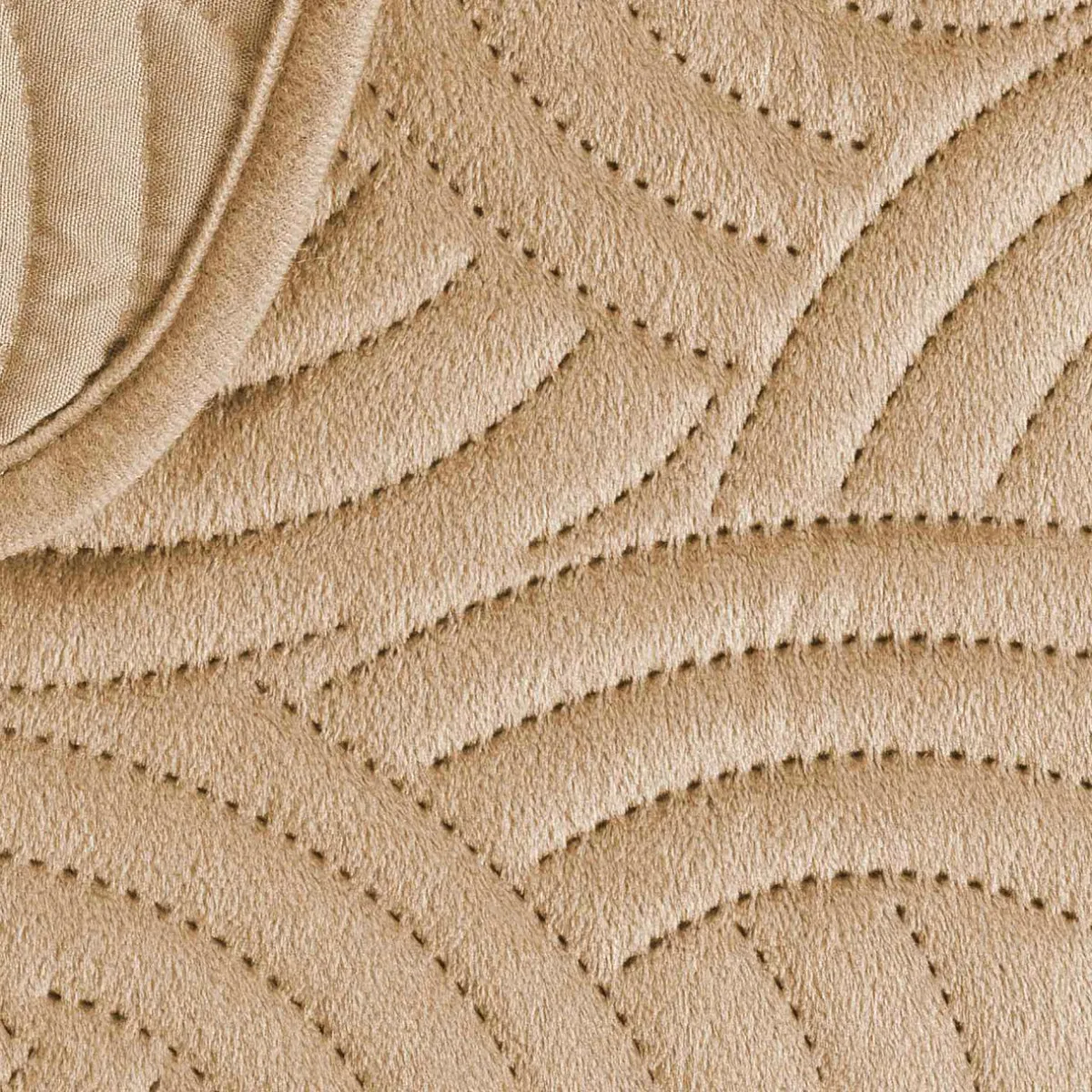 douceur d'intu017drieur Couvre-lit matelassé et deux taies d'oreiller (240 x 260 cm) Solange Beige Outlet