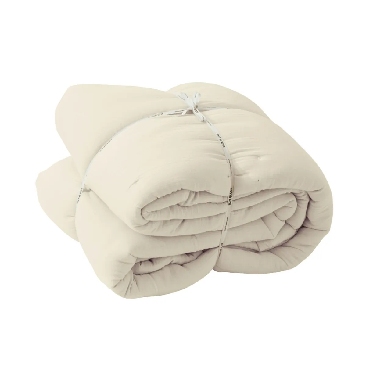 EMINZA Couvre-lit matelassé gaze de coton (260 x 240 cm) Gaïa pampa Beige New