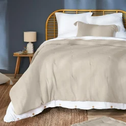 EMINZA Couvre-lit matelassé gaze de coton (240 x 220 cm) Gaïa pampa Beige Sale