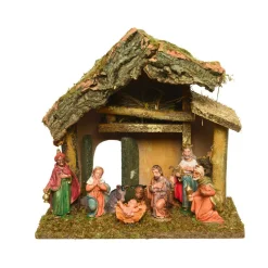 KAEMINGK Crèche complète (Hauteur 26 cm) Sainte-Sophie Naturel Hot