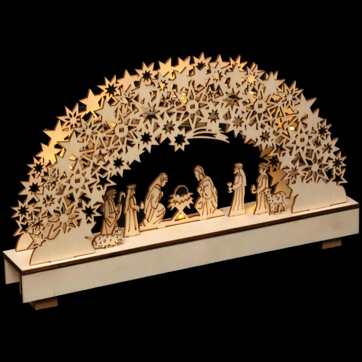 Feeric Lights & Christmas Crèche de Noël complète et lumineuse (H19 cm) Sainte-Amélie Online