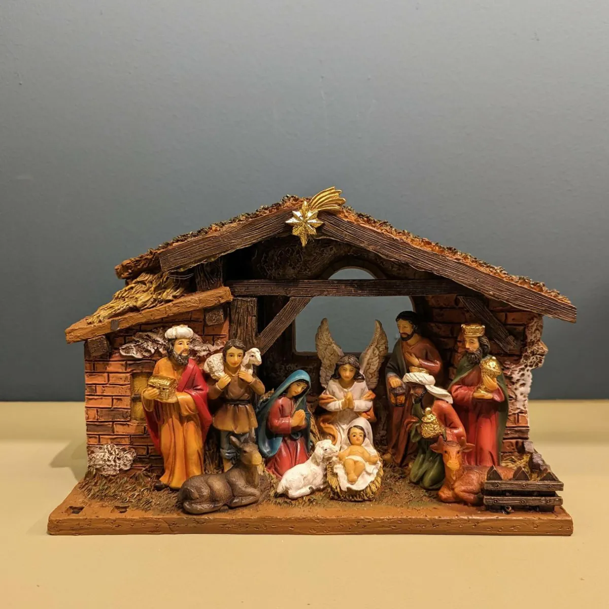 KAEMINGK Crèche de Noël complète et lumineuse (H15 cm) Sainte-Julia Sale