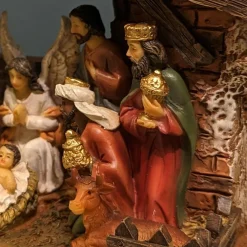 KAEMINGK Crèche de Noël complète et lumineuse (H15 cm) Sainte-Julia Sale