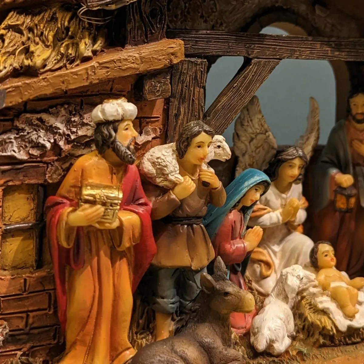 KAEMINGK Crèche de Noël complète et lumineuse (H15 cm) Sainte-Julia Sale