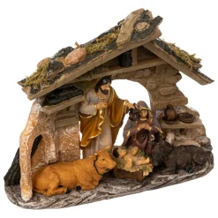 FEERIC LIGHTS Crèche de Noël complète (H20 cm) Saint-Adrien Naturel Clearance