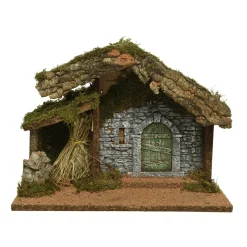 KAEMINGK Crèche de Noël lumineuse vide (H27 cm) Saint-Edouard Naturel