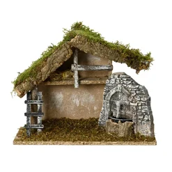 KAEMINGK Crèche de Noël vide avec fontaine (H24 cm) Sainte-Albane Naturel Sale