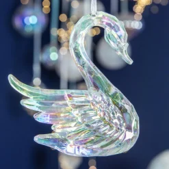 KAEMINGK Cygne à suspendre (H10 cm) Ice irisé Transparent Best