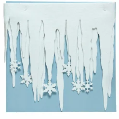 KAEMINGK Décor de Noël pour fenêtre (L200 cm) Stalactites Blanc Clearance