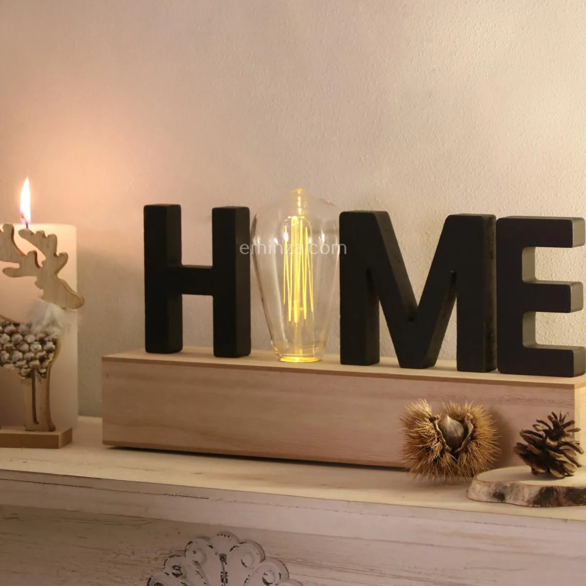 ATMOSPHERA Décoration lettres lumineuses LED Home Noir Discount