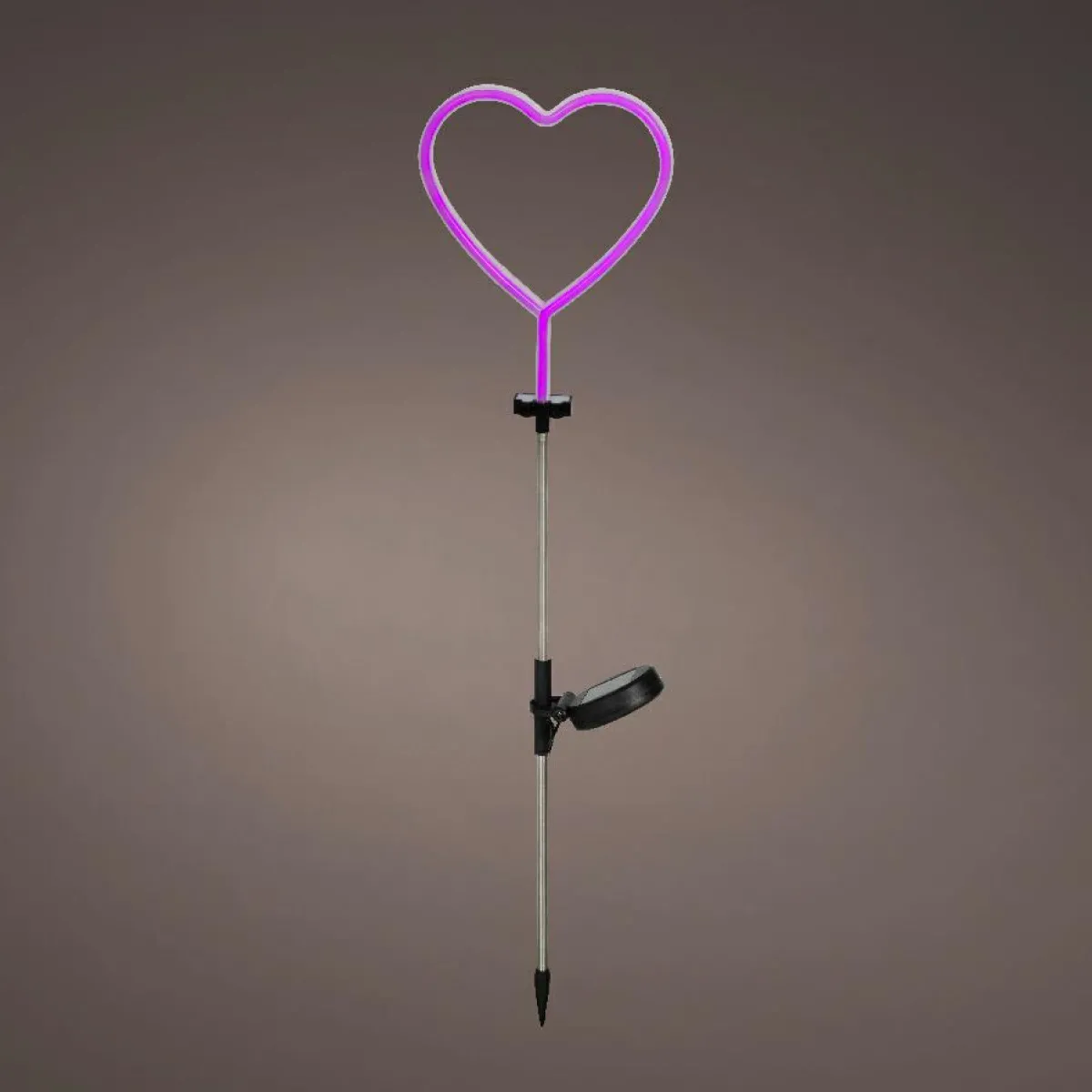 KAEMINGK Décoration lumineuse Solaire à piquer au sol (H82 cm) Coeur néon Rose